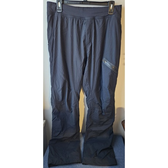 Lululemon Men's Swerve Outdoor Pants L‎ Black Ripstop Cargo Zip Hiking Travel